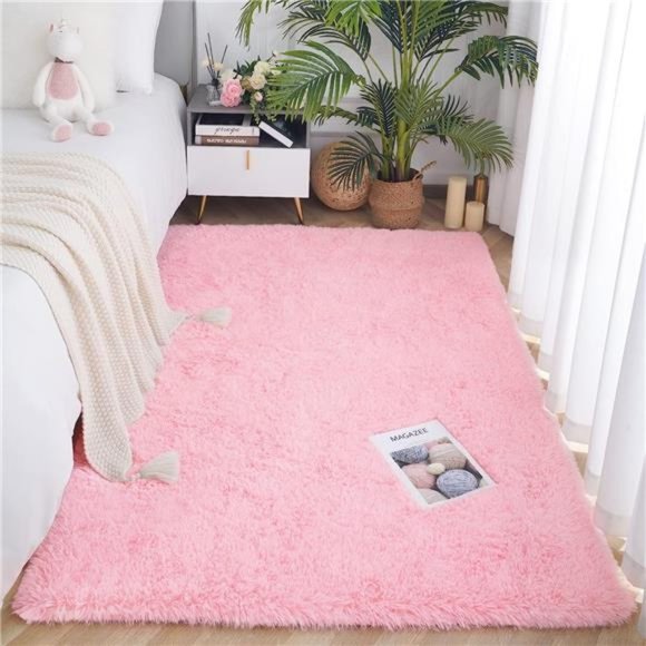 Modern Fluffy Area Rug, Shaggy Rugs for Bedroom Living Room Ultra Soft Shag Fur - Picture 1 of 6
